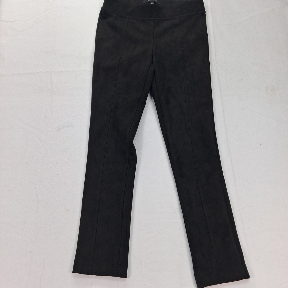 Andrew Marc Leggings Womens S Faux Suede Black Seam Detail EUC